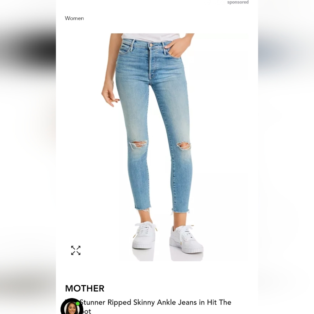 Mother The Stunner Ankle Fray Hit The Jackpot size 26 euc
